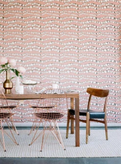 Serpent© Wallpaper In Salmon -Drop It Modern Sales 000088350005