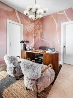 Famke© Mural Wallpaper In Terracotta -Drop It Modern Sales AD Travis London Kris Tamburello 393 HDR Edit 4K