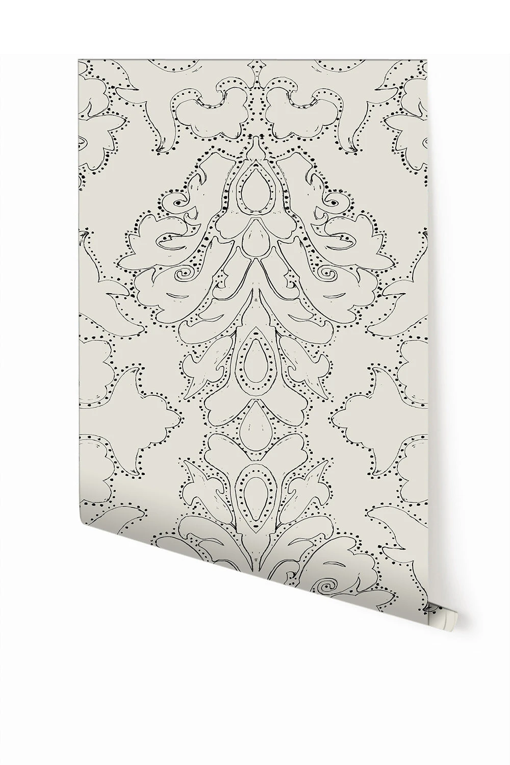 Western Damask© Wallpaper In Alabaster 1 Western Damask© Wallpaper In Alabaster