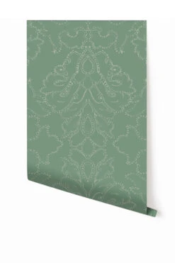 Western Damask© Wallpaper In Aloe