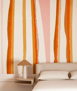 Longitude© Mural Wallpaper In Aperol -Drop It Modern Sales APEROL Render Finalcropcrop
