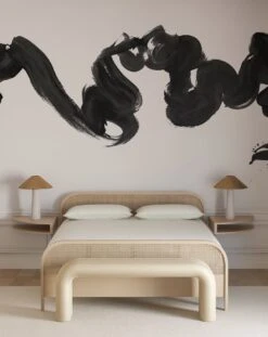 Abstract Art© Mural Wallpaper In Smoke -Drop It Modern Sales Abstractart Smoke.Finalcrop