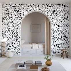 Appaloosa© Mural Wallpaper In Black + White -Drop It Modern Sales Apaloosa Black White Final
