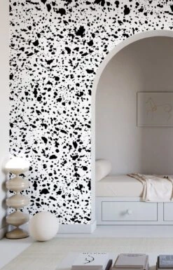 Appaloosa© Mural Wallpaper In Black + White -Drop It Modern Sales Apaloosa Black White FinalCROP