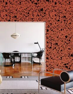 Appaloosa© Mural Wallpaper In Brick + Black -Drop It Modern Sales Appaloosa Brick Black FinalCROP