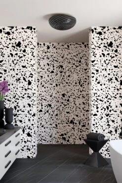 Appaloosa© Mural Wallpaper In Black + Cremé -Drop It Modern Sales Appalossa Blak Creme Crop
