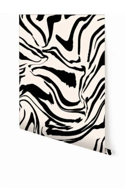 Primal© Mural Wallpaper In Black + Cremé