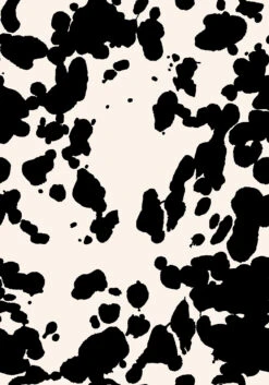 Bovine© Wallpaper In Black + Cremé -Drop It Modern Sales BOVINE MURAL BLACK CREME