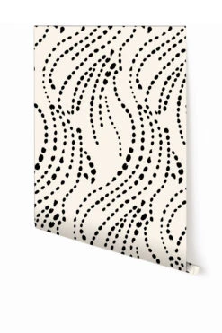 Branding Iron© Wallpaper In Black + Cremé