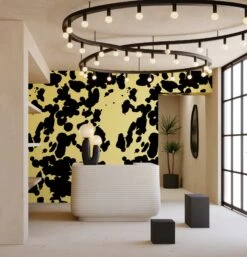 Bovine© Wallpaper In Gold Rush -Drop It Modern Sales Bovine GoldRush Final 3croop