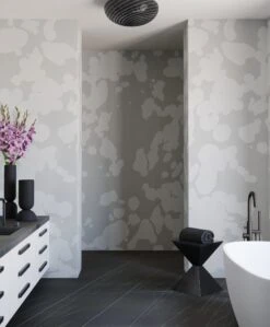 Bovine© Wallpaper In Sky Grey -Drop It Modern Sales Bovine SkyGrey FinalCROP1