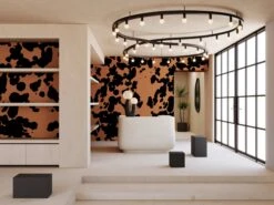 Bovine© Wallpaper In Chestnut -Drop It Modern Sales Bovine chestnut Final 2