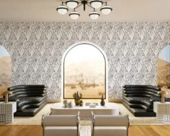 Branding Iron© Wallpaper In Black + White -Drop It Modern Sales BrandingIron Black White Final