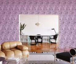 Branding Iron© Wallpaper In Purple + Black -Drop It Modern Sales BrandingIron Purple Black Final