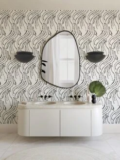 Branding Iron© Wallpaper In Alabaster -Drop It Modern Sales BrendingIron Alabster finaluse