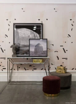 Shape Shifter© Mural Wallpaper In Cremé -Drop It Modern Sales C3A9340