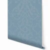 Western Damask© Wallpaper In Cornflower