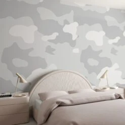 Camo© Wallpaper In Cement -Drop It Modern Sales Camo Cement Large Final