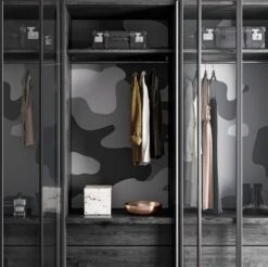 Camo© Wallpaper In Charcoal -Drop It Modern Sales Camo Charcoal Large Finalcrop