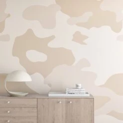Camo© Wallpaper In Linen -Drop It Modern Sales Camo Linen Large Final