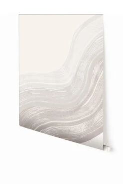 Sediment #4© Mural Wallpaper In Creamy Grey