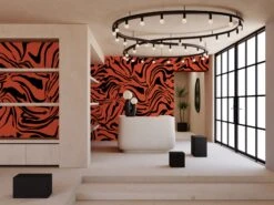 Primal© Mural Wallpaper In Brick + Black -Drop It Modern Sales CopyofPrimal Brick Black Final