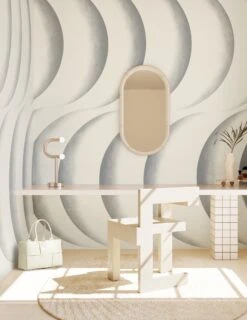 Coque© Wallpaper In Cinder -Drop It Modern Sales Coque Mural Cinder rendering 2