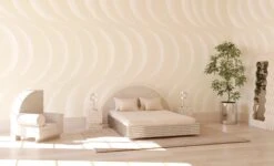 Coque© Wallpaper In Cremé -Drop It Modern Sales Coque Mural Creme rendering 1