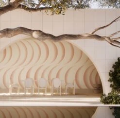 Coque© Wallpaper In Strawberry Kiss + Cremé -Drop It Modern Sales Coque Mural Strawberry rendering 2