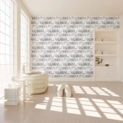 Petite Coque© Wallpaper In Black + White -Drop It Modern Sales Coque Petite black White rendering 1