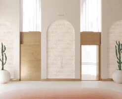 Petite Coque© Wallpaper In Strawberry Kiss + Cremé 8 Petite Coque© Wallpaper In Strawberry Kiss + Cremé -Drop It Modern Sales Coque Petite strawberry kiss rendering 1