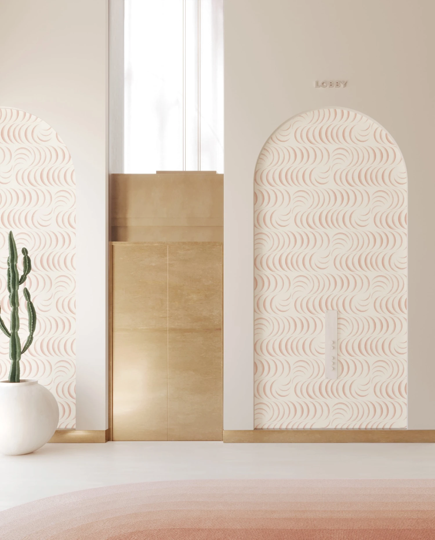 Petite Coque© Wallpaper In Strawberry Kiss + Cremé 4 Petite Coque© Wallpaper In Strawberry Kiss + Cremé - Image 4