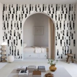 Corral© Wallpaper In Alabaster -Drop It Modern Sales Corral Alabaster Final