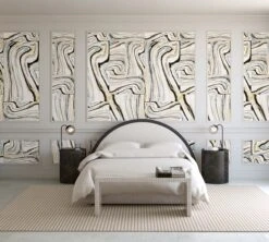 Crystalline© Wallpaper In Wicker -Drop It Modern Sales Crystalline Wicker rendering