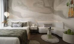 Modern Art© Mural Wallpaper In Sage -Drop It Modern Sales DIM