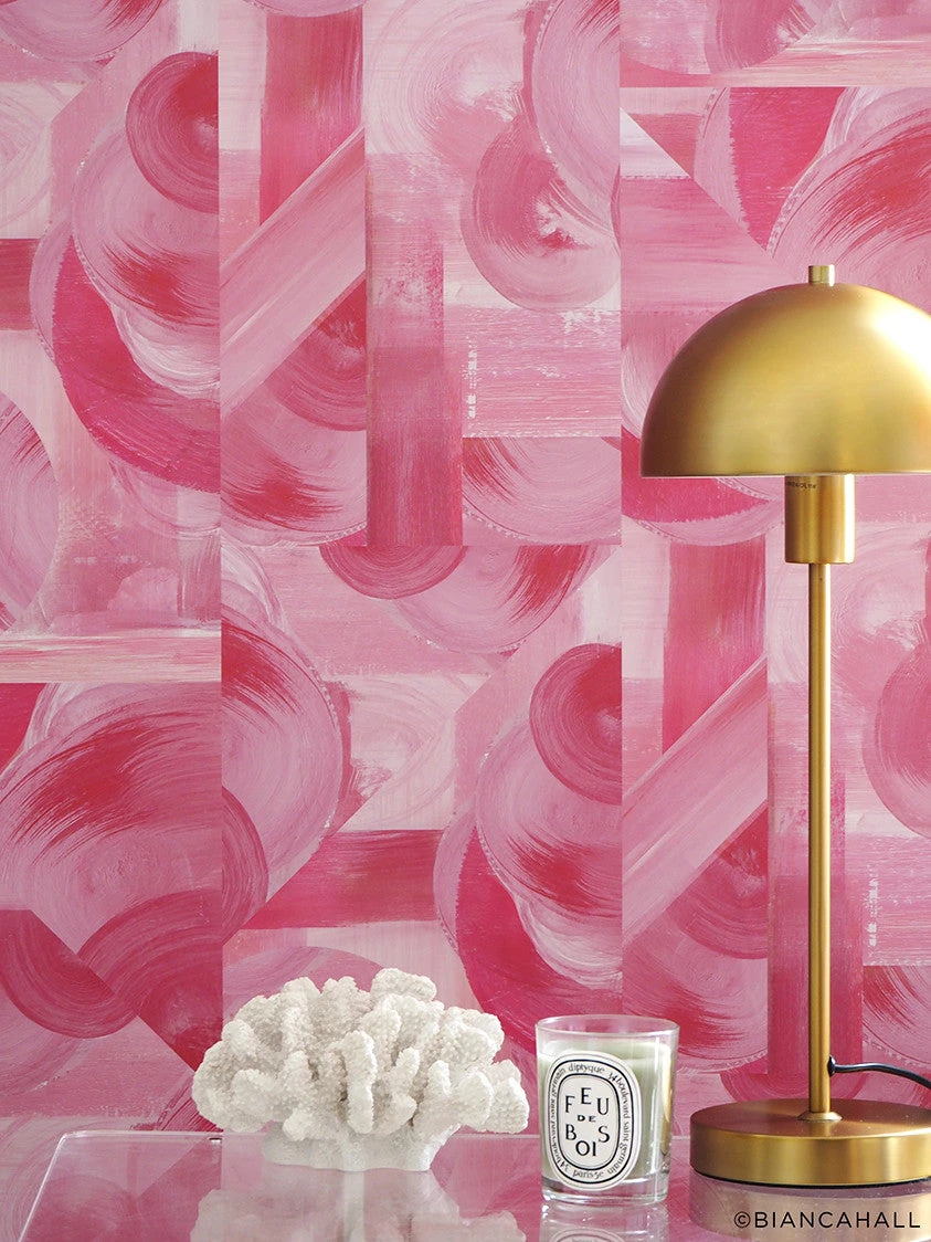 Block Party© Wallpaper In Fuchsia 5 Block Party© Wallpaper In Fuchsia - Image 5