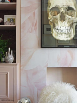 Onyx Rock© Wallpaper In Rose -Drop It Modern Sales DIM Onyx Blush Wideweb