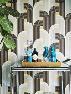 Raceway© Wallpaper In Banana -Drop It Modern Sales DIM Raceway Bananaweb