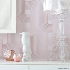 Raceway© Wallpaper In Blush -Drop It Modern Sales DIM Raceway Blush Square ParrotLotusLampweb
