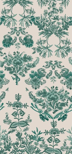 Delft© Mural Wallpaper In Green -Drop It Modern Sales Delft Green