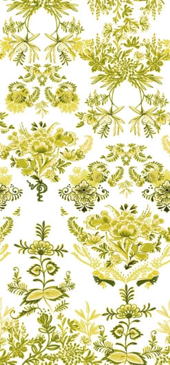 Delft© Mural Wallpaper In Lime -Drop It Modern Sales Delft Lime