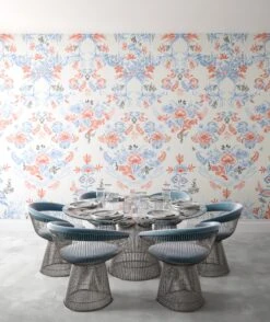 Delft© Mural Wallpaper In Multicolor -Drop It Modern Sales Delft Multicolor Final