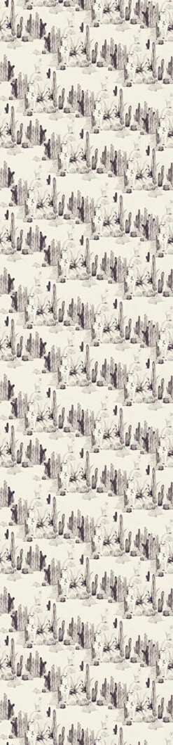 Desert Llama© Wallpaper In Black + Cremé -Drop It Modern Sales DesertLlama Black Creme 254717cf edfd 4b29 b5a0 acbc476bf7a9