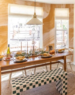 Modern Art© Mural Wallpaper In Mustard -Drop It Modern Sales Diana Lake Interiors Yucca Valley House 36