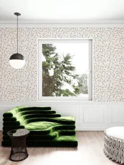 Dot To Dot© Wallpaper In Black + Cremé -Drop It Modern Sales Dot to Dot final 2web