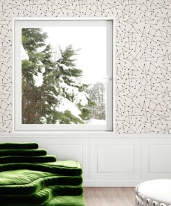 Dot To Dot© Wallpaper In Black + Cremé -Drop It Modern Sales Dot to Dot final 2web2