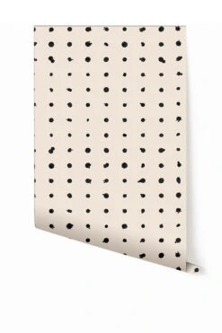 Dotted Line© Wallpaper In Black + Cremé