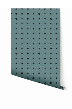 Dotted Line© Wallpaper In Teal