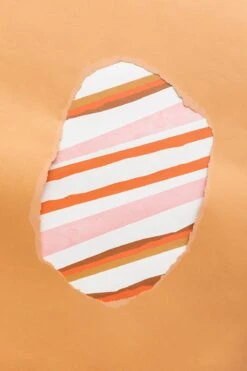 Longitude© Mural Wallpaper In Aperol -Drop It Modern Sales DropItModernQ2Shoot Uniform313344