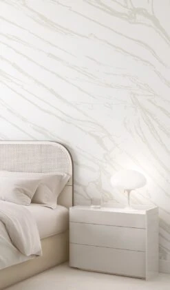 Dune© Mural Wallpaper In White -Drop It Modern Sales DuneMural White Finalcrop